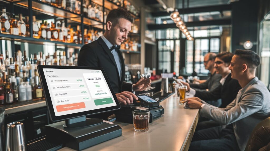 bar POS system, bill-splitting feature, restaurant POS.